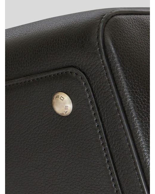 Etro Black Large Leather Vela Bag for men