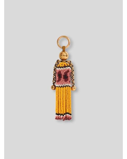 Etro White Doll Charm With Beads