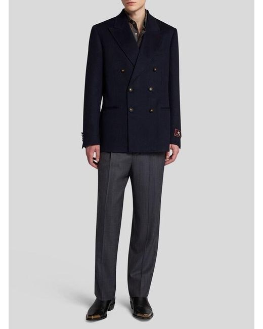 Etro Gray Silk Paisley Shirt for men