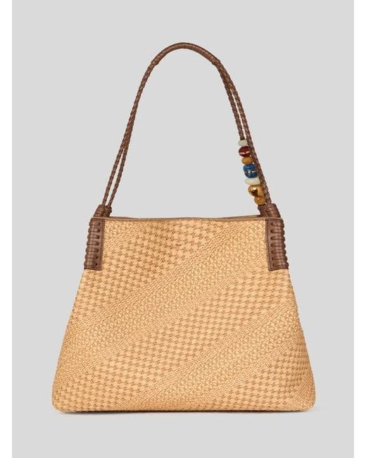 Cabas Libra En Raphia Grand Modèle, Femme Etro en coloris Natural