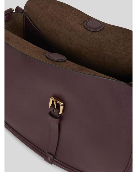 Etro Purple Medium Leather Pony Bag