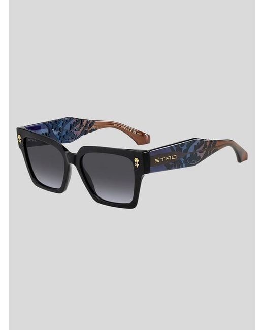 Etro Black Colour Stripes Sunglasses