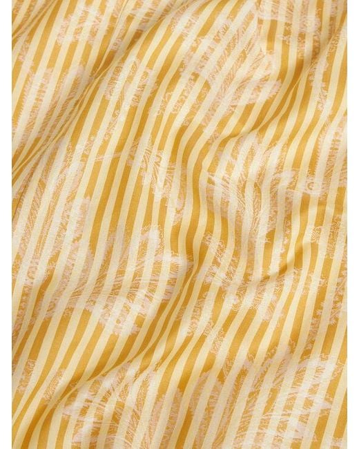 Etro Yellow Striped Jacquard Shirt for men