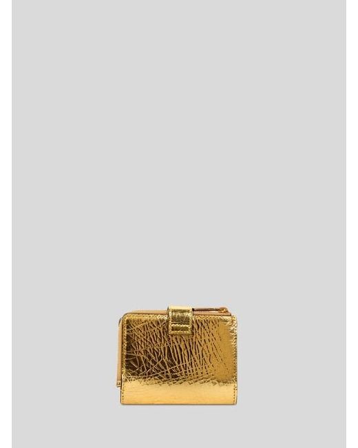 Etro Metallic Laminated Leather Wallet