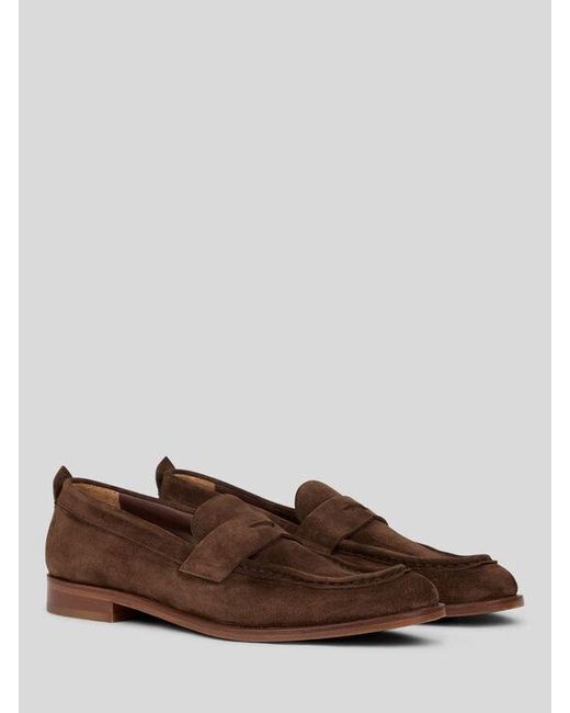 Etro Brown Suede Loafers for men