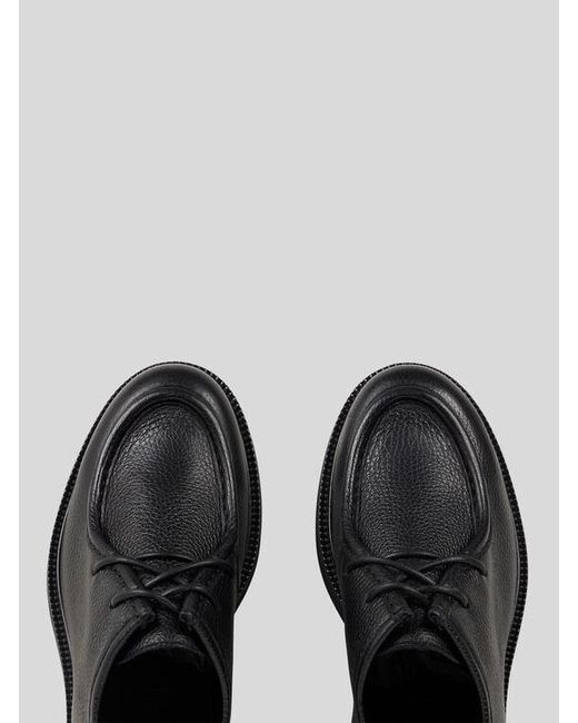 Etro Black Leather Lace-Up Shoes for men