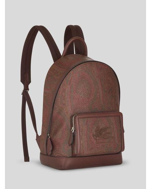 Sac À Dos En Arnica Avec Pegaso, Homme Etro pour homme en coloris Brown
