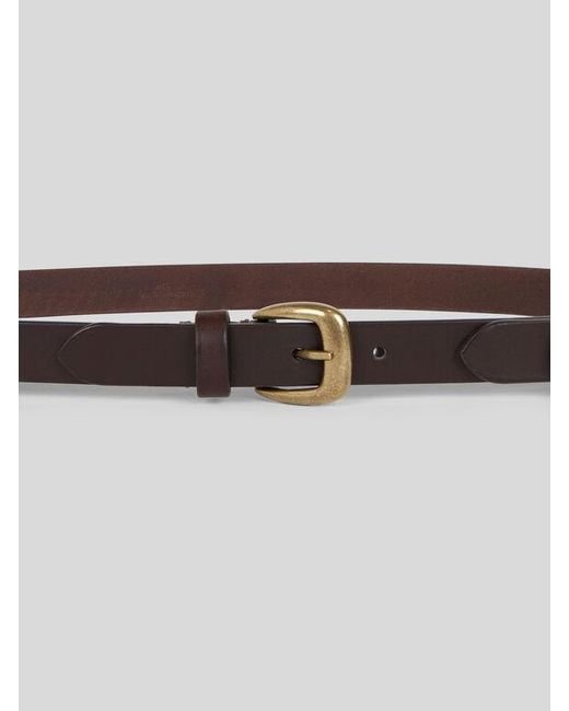 Etro Brown Leather Belt With Buckles