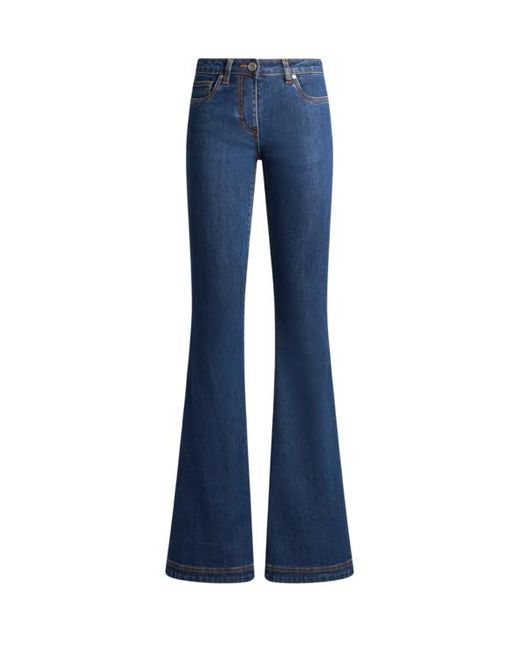 Jean Flare Avec Logo Brodé Au Dos, Femme, Taille Etro en coloris Blue