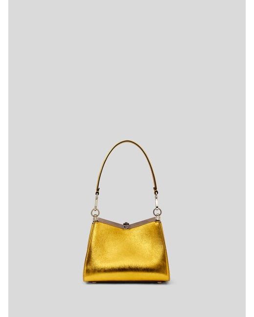 Etro Metallic Small Laminated Vela Bag