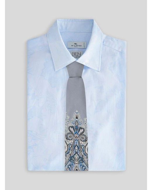 Cravatta di Etro in Blue da Uomo
