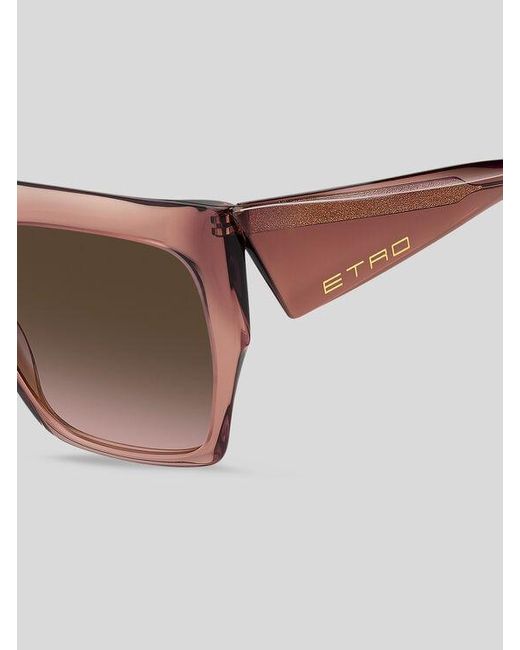 Etro Brown Tailoring Sunglasses