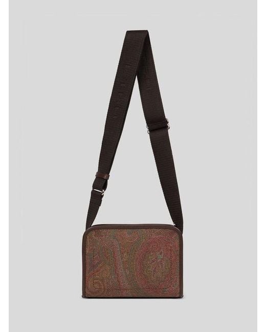 Etro Brown Arnica Camera Case With Shoulder Strap for men
