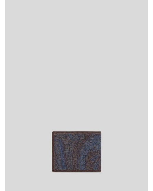 Etro White Essential Jacquard Wallet for men