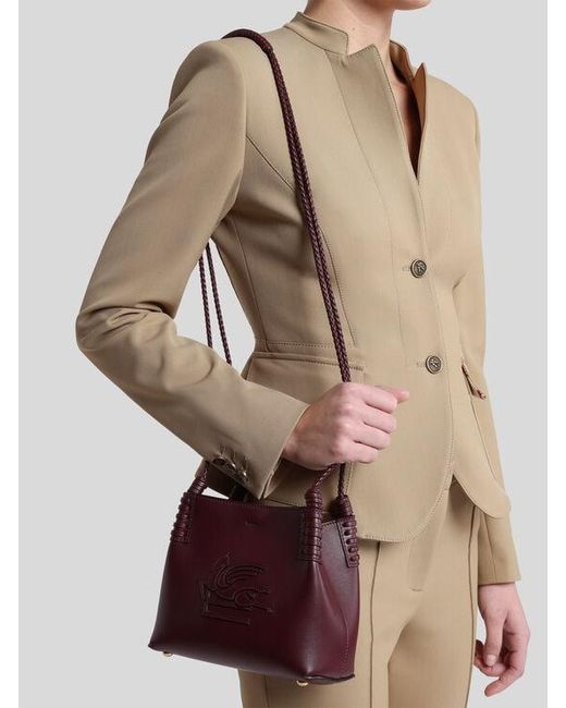 Etro Purple Mini Libra Tote Bag