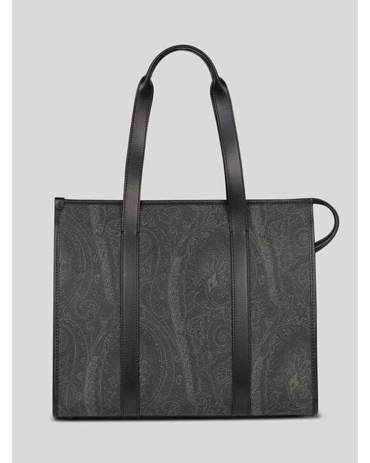 Etro Black Arnica Tote Bag for men