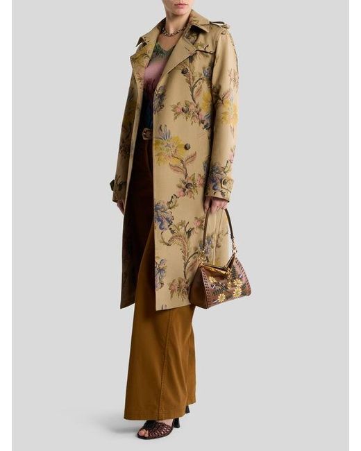 Etro Natural Wide-Leg Stretch Cotton Denim Jeans