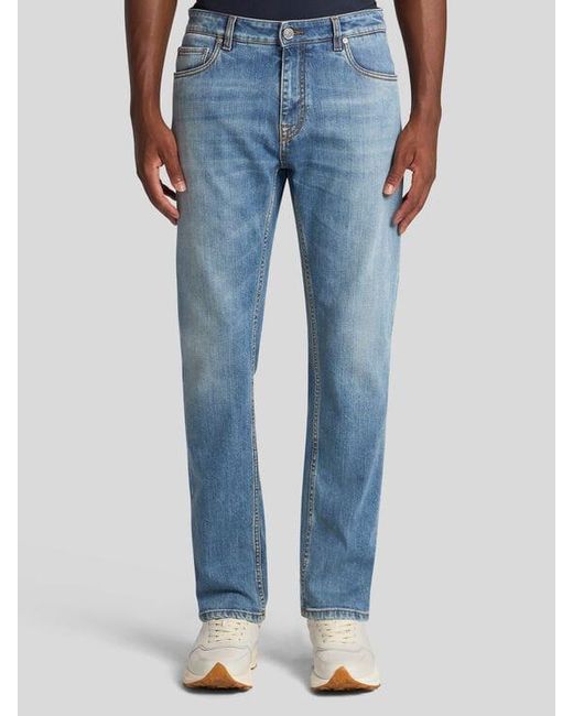 Etro Blue Jeans With Embroidery for men