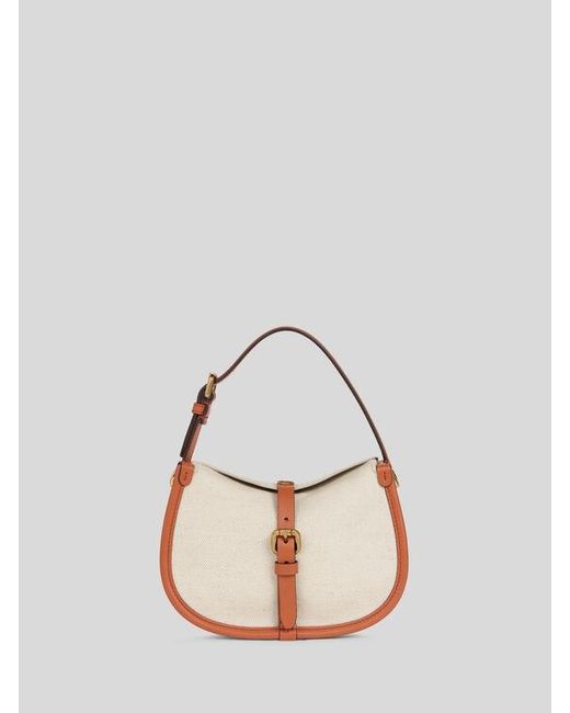 Etro Natural Small Canvas Pony Bag