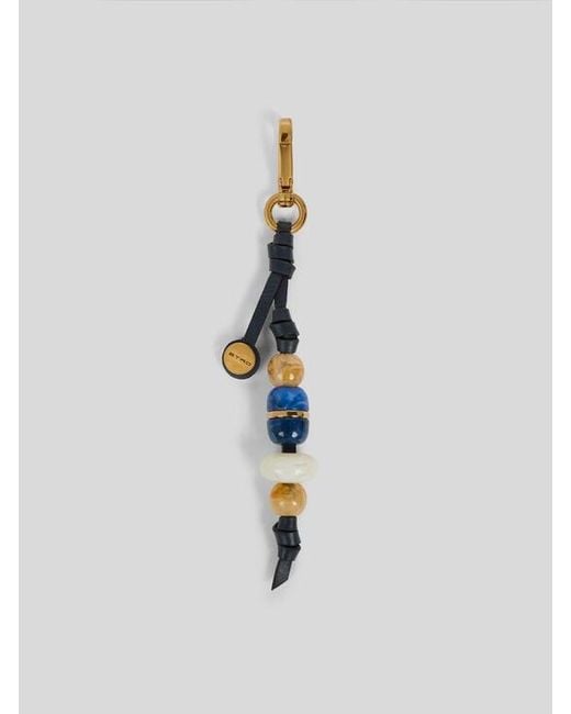 Etro White Charm With Marbles And Pegaso Coin