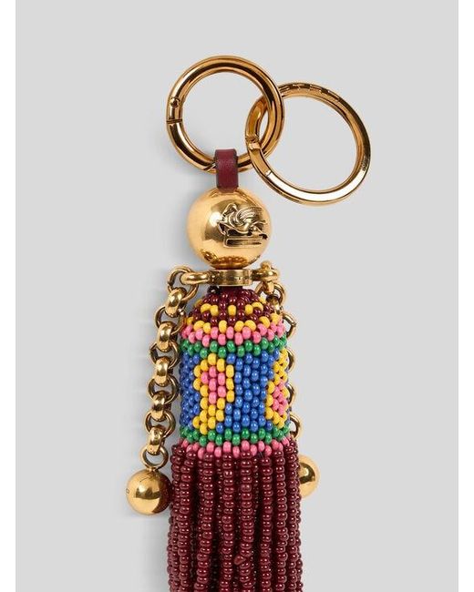 Etro White Doll Charm With Beads