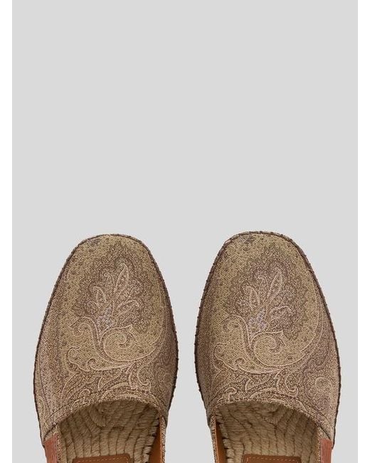 Etro Brown Arnica Jacquard Espadrilles for men