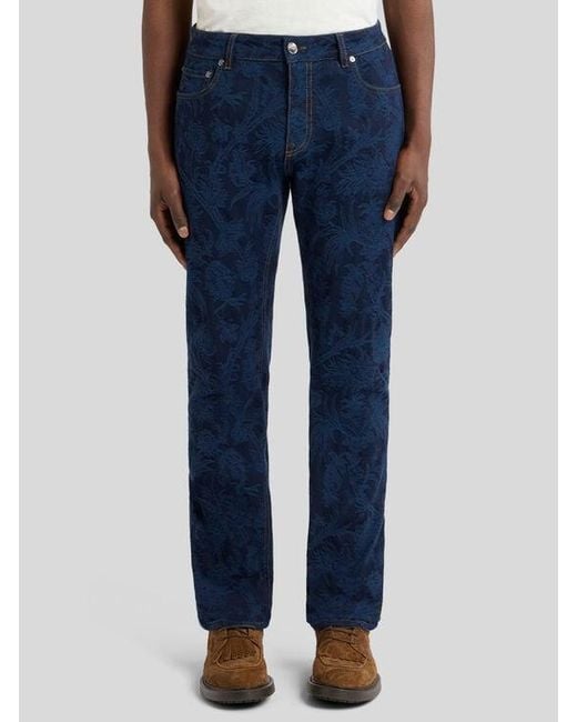 Etro Blue Regular-Fit Jeans for men