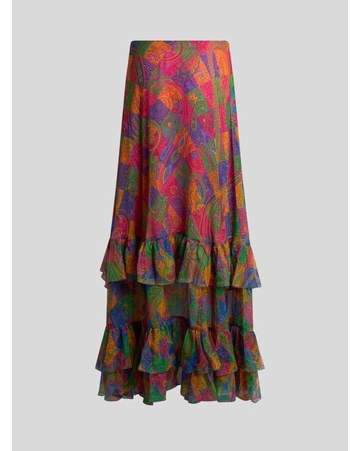 Gonna Lunga di Etro in Red