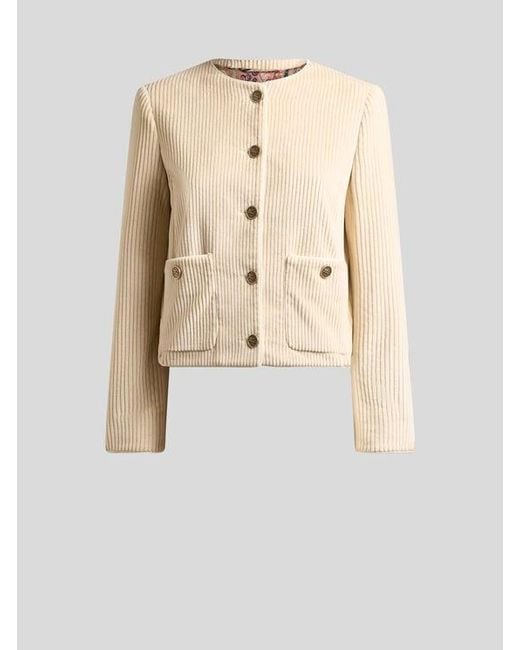 Etro Natural Cotton Corduroy Jacket