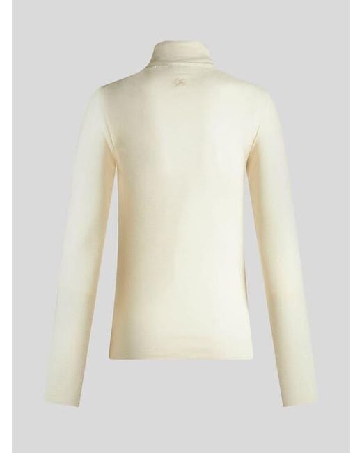 Etro White Wool Turtleneck Sweater