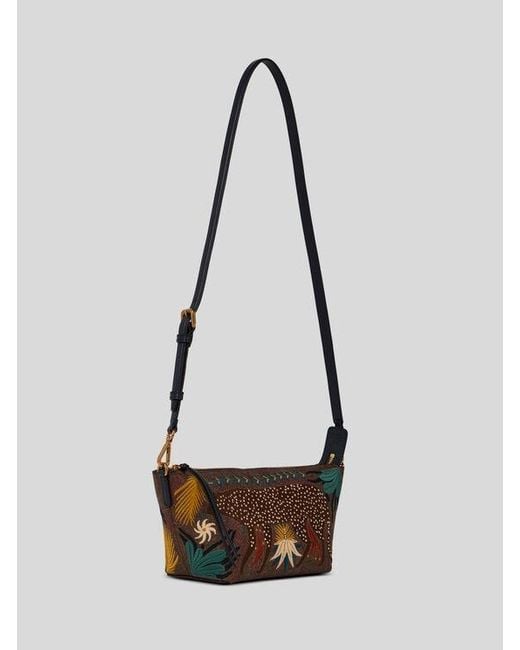 Etro Brown X Tabby Booth Arnica Crossbody Bag With Embroidery