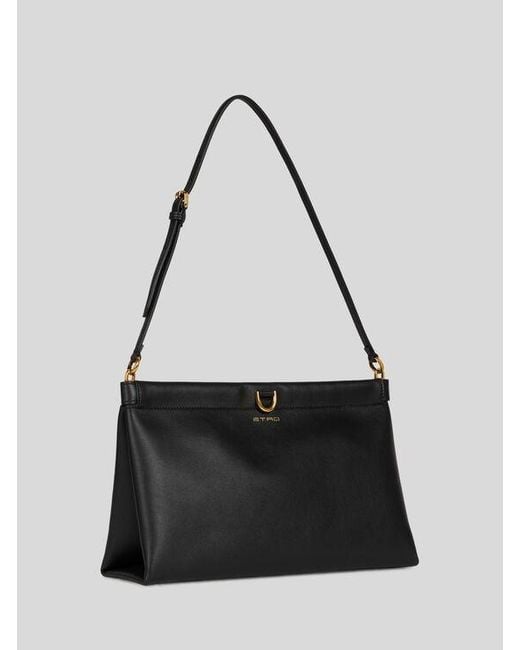 Etro Black Medium Leather Clutch Talk