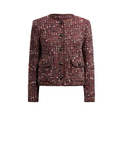 Etro Red Cotton Tweed Jacket