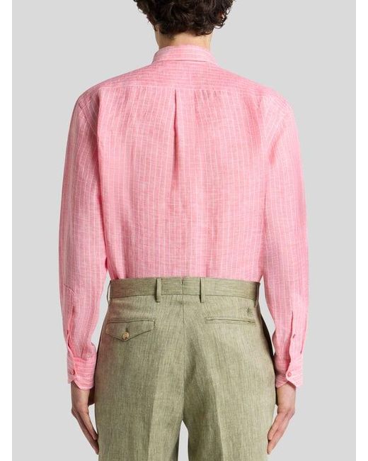 Camicia Button-Down di Etro in Pink da Uomo
