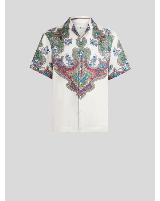 Camicia Bowling di Etro in White da Uomo