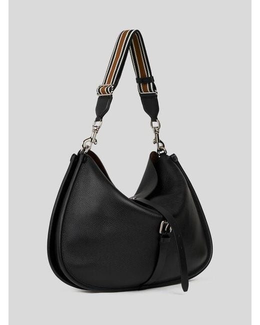Etro Black Maxi Tumbled Leather Pony Bag for men
