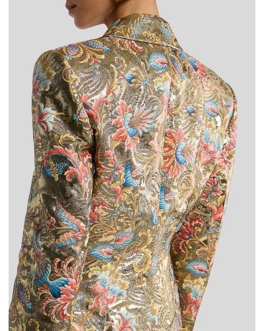 Etro Natural Paisley Jacquard Coat