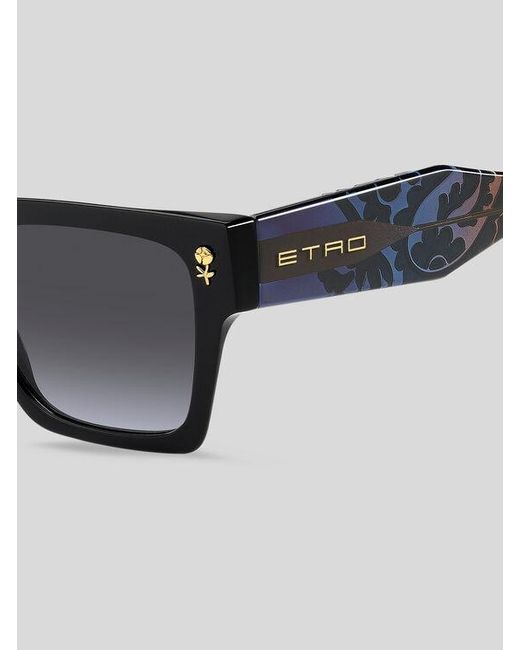 Etro Black Colour Stripes Sunglasses