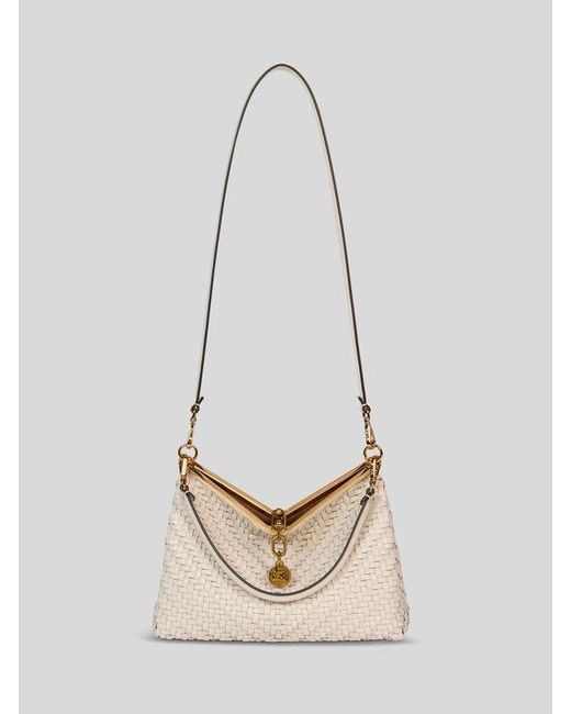 Etro Natural Medium Woven Vela Bag