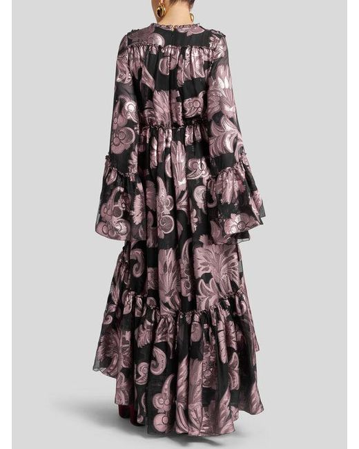 Robe Longue À Fils Coupés, Femme, Taille Etro en coloris White