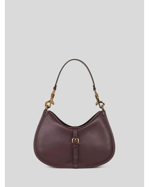 Etro Purple Medium Leather Pony Bag