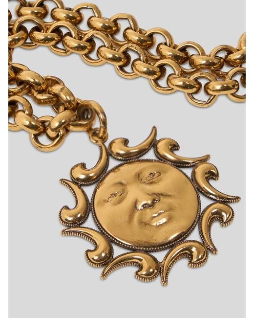 Etro Metallic Necklace With Sun And Rays