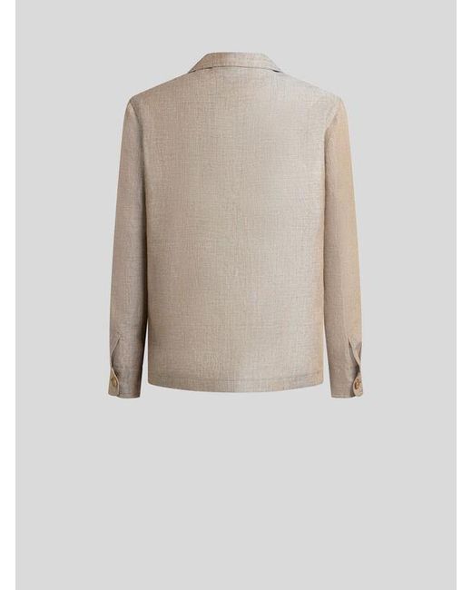 Etro Hemdjacke Aus Leinen, Herren, Größe in Natural für Herren