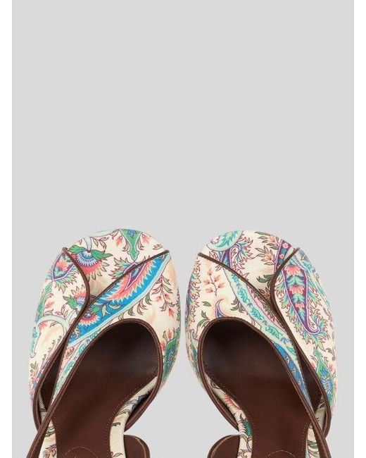 Etro Metallic High-Heeled Sandals