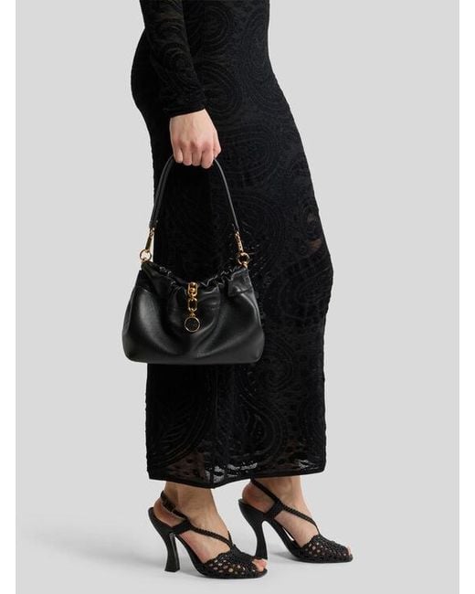 Etro Black Small Vela Blossom Bag