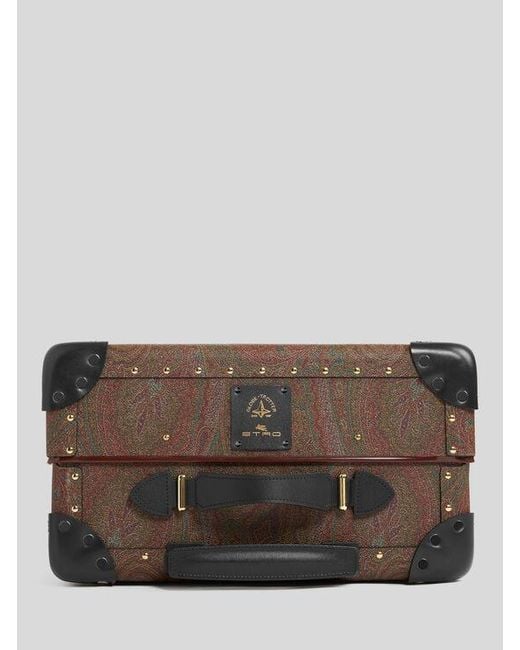 Etro Brown X Globe-Trotter Arnica And Leather Carry-On Case for men