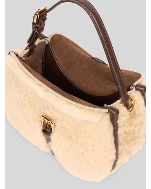 Etro Natural Small Shearling Pony Bag