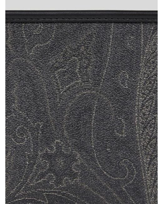 Etro Black Arnica Camera Case With Shoulder Strap for men
