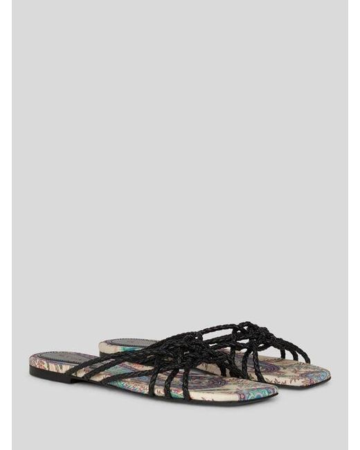 Etro Black Low Sandals