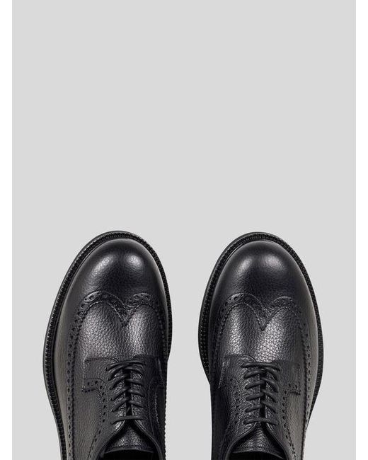 Etro Black Leather Derbies for men